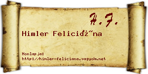 Himler Feliciána névjegykártya